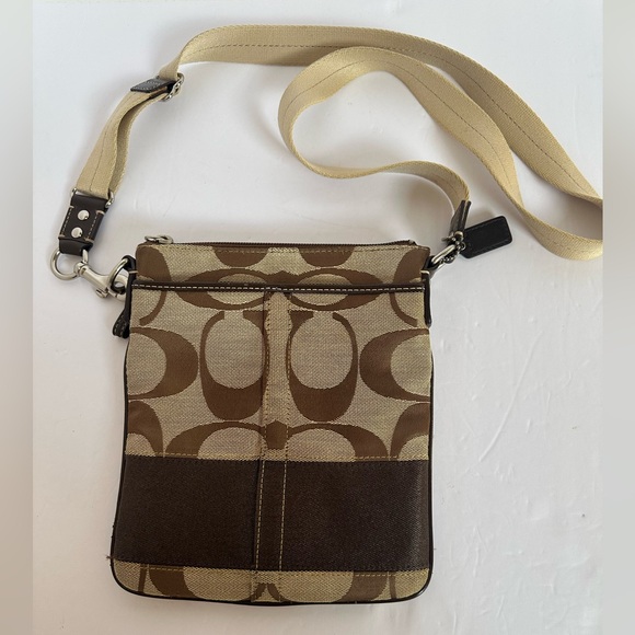 Coach Tan and Brown Crossbody Bag - Picture 1 of 16